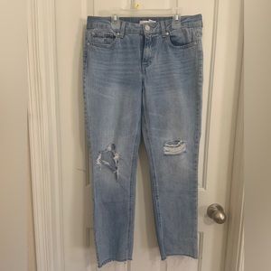 Skinny fit cropped jeans